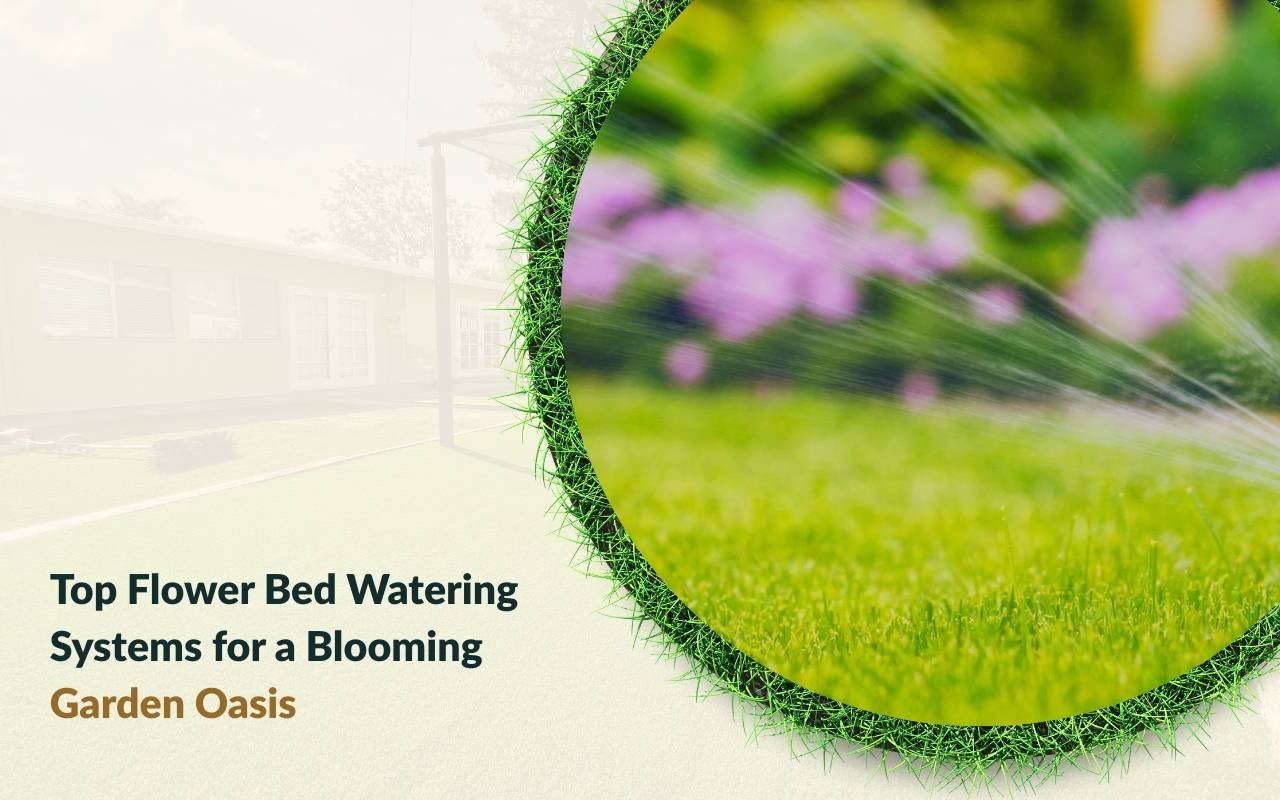 Drip irrigation flower bed watering systems