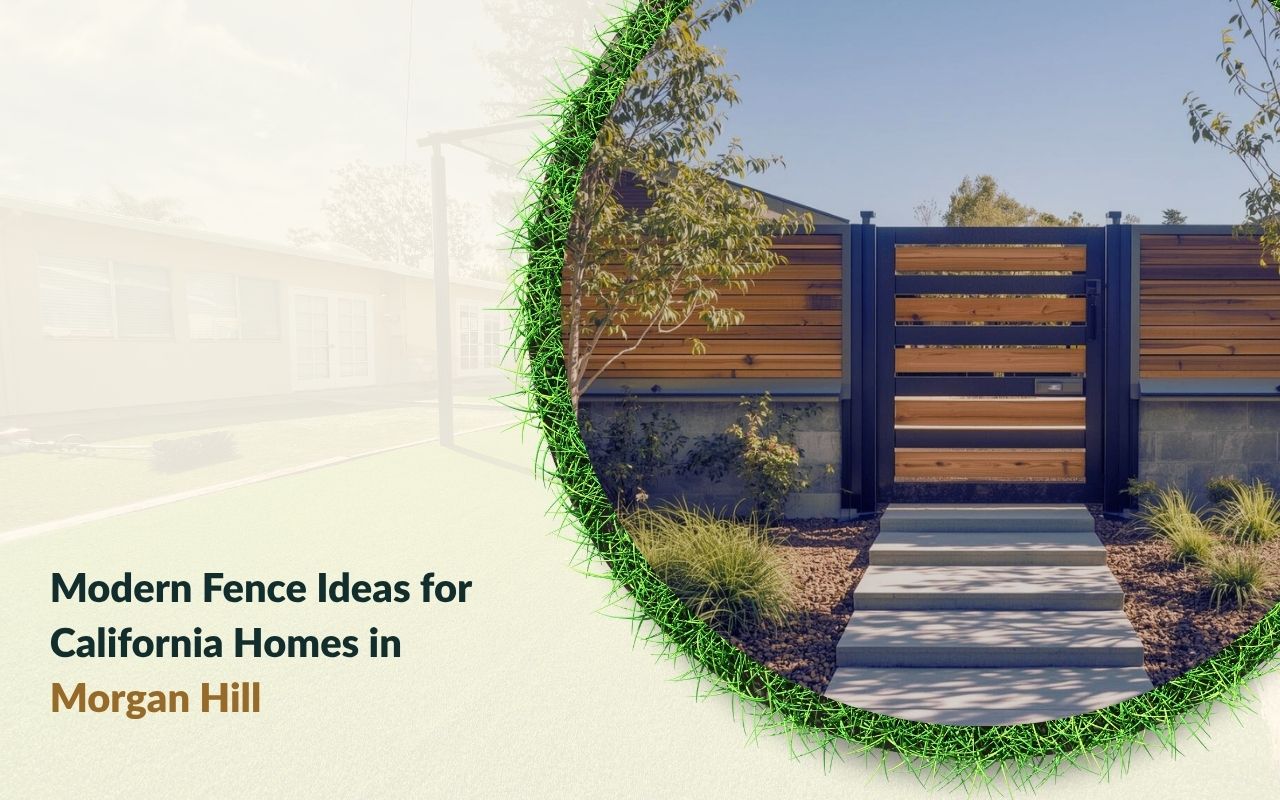 Modern fence ideas for California homes in Morgan Hill backyard